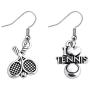 Tennis Earrings I Love Tennis Gift Sports Earrings Tennis Racket Jewelry Tennis Players Gift for Tennis Lovers Fans