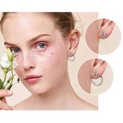 Ladytree Sterling Silver Celtic Knot Circle/Hearts Ear Jacket Earrings Back Ear Cuffs Chic Stud Earring