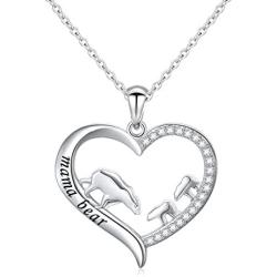 Sterling Silver For Mom Necklace Mothers Day Gift Mama Bear Pendant Necklace or Bracelet for Mum