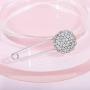 UUDUO Elegant Crystal Sunflower Safety Pin Cubic Zirconia Round Flower Brooch Lapel Pin Skirt Cardigan Sweater Shawl Kilt Pins