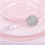 UUDUO Elegant Crystal Sunflower Safety Pin Cubic Zirconia Round Flower Brooch Lapel Pin Skirt Cardigan Sweater Shawl Kilt Pins