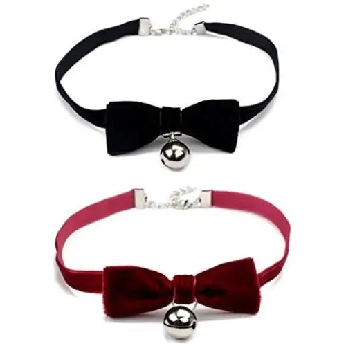 Gothic Bell Pendant Collar Choker Bowknot Velvet Ribbon Cosplay Necklace Black Velvet Ribbon Bow Tie Bell Short Choker Handmade Boho Costume Jewelry Gothic Bell Pendant Collar Choker Bowknot Velvet Ribbon Cosplay Necklace Black Velvet Ribbon Bow Tie Bell Short Choker Handmade Boho Costume Jewelry