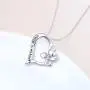 Sterling Silver Always in My Heart Fairy Angel Wing Memorial Necklace for Women Girlfriend Daughter