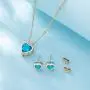 Swarovski Crystal Heart Pendant Necklace Earrings for Women 14K Gold Plated Hypoallergenic Jewelry Set Swarovski Crystal Heart Pendant Necklace Earrings for Women 14K Gold Plated Hypoallergenic Jewelry Set