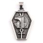 GUNGNEER Vintage Egyptian Jewelry Stainless Steel God Dead Anubis Pendant Ankh Cross Necklace Amulet Talisman Jewelry