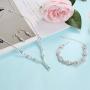 JOERICA Rhinestone Bridesmaid Set for Women Bridal Jewelry Sets Necklace Bracelet Earrings Set Gifts Fit with Wedding Dress