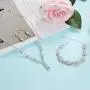 JOERICA Rhinestone Bridesmaid Set for Women Bridal Jewelry Sets Necklace Bracelet Earrings Set Gifts Fit with Wedding Dress