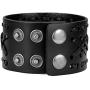 Jeilwiy Punk Leather Wristbands for Men Bracelets Handmade Wide Cuff Bangle Braided Jewelry Black Brown Adjustable - Teen Girls Boys Punk Fathers Gifts