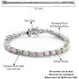 Shop LC 925 Sterling Silver Platinum Plated Oval Opal Tennis Bracelet Engagement Wedding Anniversary Bridal Jewellery for Women