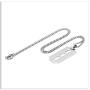 Xusamss Punk Jewelry Stainless Steel Razor Blade Tag Pendant Necklace,24'' Box Chain