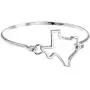 PammyJ Silvertone State of Texas Bangle Bracelet