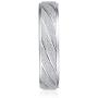Unisex Comfort Fit Sterling Silver 5mm Sandblasted Finish Ring Patterned Wedding Band