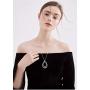 Jstyle 8Pcs Long Pendant Necklace Set Women Bar Circle Leaf Tassel Y Statement Necklace Silver Gold Plated Chain Necklace Set
