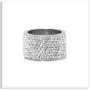 Xusamss Fashion Stainless Steel Ice Out Crystal Ring