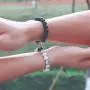 MEALGUET Magnetic Couple Bracelets Personalized White Howlite & Black Agate Matching Beaded Bracelets Distance Relationship Bracelet Custom Name Bead Magnetic Set MEALGUET Magnetic Couple Bracelets Personalized White Howlite & Black Agate Matching Beaded Bracelets Distance Relationship Bracelet Custom Name Bead Magnetic Set