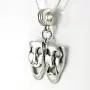 Thespian Necklace | Theater Jewelry or Drama Masks Jewelry for Women Men and Any Actor or Director A Great Gift as an Acting Necklace or Theater Necklace or Comedy and Tragedy Necklace for Actors
