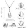 Cremation Jewelry Solid 925 Sterling Silver Teardrop Spoon Vial Cremation Pendant Ashes Necklace Urn Necklace Memorial for unique Jewelry gifts
