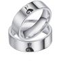 Sping Jewelry Jack and Sally Moonlit Confession Ring His and Hers Titanium Steel Nightmare Before Christmas Band Size 6-12