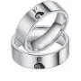 Sping Jewelry Jack and Sally Moonlit Confession Ring His and Hers Titanium Steel Nightmare Before Christmas Band Size 6-12 Sping Jewelry Jack and Sally Moonlit Confession Ring His and Hers Titanium Steel Nightmare Before Christmas Band Size 6-12