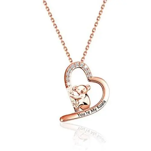 BLEOUK Cute Koala Heart Pendant Necklace Koala Gift Koala Lover Gift You’re My Koala Necklace Koala Gift for Girlfriend Wife BLEOUK Cute Koala Heart Pendant Necklace Koala Gift Koala Lover Gift You’re My Koala Necklace Koala Gift for Girlfriend Wife