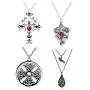 4PCS One Set Vampire Diaries Merchandise Necklace Set Elena Gilbert Bennett bonnie Antique silver Amulet/sacred heart Cross/ bird nest Charm Pendant Necklace 4PCS One Set Vampire Diaries Merchandise Necklace Set Elena Gilbert Bennett bonnie Antique silver Amulet/sacred heart Cross/ bird nest Charm Pendant Necklace