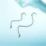 MIDUO Asymmetric dangle earrings for women White gold plated long chain drop earrings jewelry MIDUO Asymmetric dangle earrings for women White gold plated long chain drop earrings jewelry