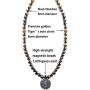 Premium Tigers Eye Stone High Strength Hematite Magnetic Beads Therapy Necklace, Arthritis Pain Migraine,Joint Pain, Anxiety Relief Healing Stones Black Obsidian Jewelry for Men and Women(Unisex)