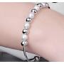 skyllc Charming Lucky Beads Bracelet Women Silver Plated Bangle Fashion Jewelry