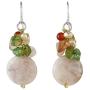 NOVICA Multi-Gem Quartz Cultured Freshwater Pearl .925 Sterling Silver Beaded Earrings, Thai Joy
