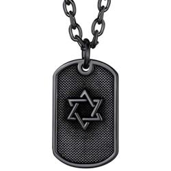 Richsteel Star of David Necklace for Men Women Stainless Steel/18K Gold Plated Hexagram Pendant with 22 Inches Chain Jewish Israel Jewelry