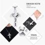 Stainless Steel Cross Memorial Cremation Ashes Urn Pendant Necklace Keepsake Jewelry Urn