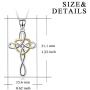 YFN Cross Necklace 925 Sterling Silver Celtic Knot Cross Infinity Heart Love Pendant Necklace 18''