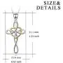 YFN Cross Necklace 925 Sterling Silver Celtic Knot Cross Infinity Heart Love Pendant Necklace 18'' YFN Cross Necklace 925 Sterling Silver Celtic Knot Cross Infinity Heart Love Pendant Necklace 18''