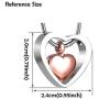 Cremation Jewelry Stainless Steel Rose Gold Double Heart Urn Necklace Ashes Holder Memorial Waterproof Pendant Necklace for Human Pets Ashes with 21Chain Mini Funnel Fill Kits Beautiful Gift Box