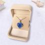 PREKIAR Heart Cremation Urn Necklace for Ashes Urn Jewelry Memorial Pendant with Fill Kit and Gift Box - Always on My Mind Forever in My Heart (Bluevoilet)