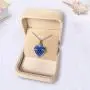 PREKIAR Heart Cremation Urn Necklace for Ashes Urn Jewelry Memorial Pendant with Fill Kit and Gift Box - Always on My Mind Forever in My Heart (Bluevoilet)