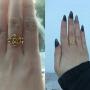 TEAMER Wiccan Pentacle Star Ring Witchcraft Pagan Gold Ring Size 9.5