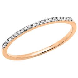 Dazzlingrock Collection 0.10 Carat (ctw) 10K Gold Round White Diamond Ladies Wedding Stackable Band 1/10 CT