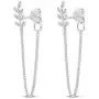 Highstreet .925 Sterling Silver dangling drop chain earrings for women | elegant design | hypoallergenic | light and easy on the ear for all day use Highstreet .925 Sterling Silver dangling drop chain earrings for women | elegant design | hypoallergenic | light and easy on the ear for all day use