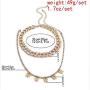 N/Q 2 Pcs 14 K Gold Silver Plated Hip Hop Shiny Rhinestone Chunky Chain Butterfly Necklaces Punk Rock Crystal Cuban Link Chain Choker Collar Necklace for Women Girls Personality Jewelry
