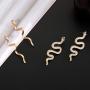 Gold Snake Earrings Stud for Women Personalized Animal Snake Hoop Earrings Punk Cobra Serpent Statement Drop Dangle Earrings Jewelry Set