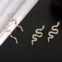 Gold Snake Earrings Stud for Women Personalized Animal Snake Hoop Earrings Punk Cobra Serpent Statement Drop Dangle Earrings Jewelry Set Gold Snake Earrings Stud for Women Personalized Animal Snake Hoop Earrings Punk Cobra Serpent Statement Drop Dangle Earrings Jewelry Set