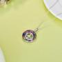 925 Sterling Silver Peace Sign Pendant Necklace for Women, Made with Circle Austrian Crystal