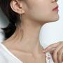 Bar Dangle Earrings With Chain for Women Minimalist 925 Sterling Silver Stud Earrings