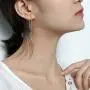 Bar Dangle Earrings With Chain for Women Minimalist 925 Sterling Silver Stud Earrings Bar Dangle Earrings With Chain for Women Minimalist 925 Sterling Silver Stud Earrings