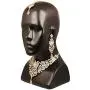 Touchstone Indian Bollywood Traditional Royal Look Attractive Filigree Carving Rhinestone Grand Bridal Designer Jewelry Necklace Set for Women Touchstone Indian Bollywood Traditional Royal Look Attractive Filigree Carving Rhinestone Grand Bridal Designer Jewelry Necklace Set for Women
