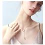 YFN Horse Gift Jewelry 925 Sterling Silver Simple Double Horse Strirrup Lariat Necklace Horse Gift for Women Girls