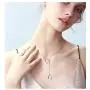 YFN Horse Gift Jewelry 925 Sterling Silver Simple Double Horse Strirrup Lariat Necklace Horse Gift for Women Girls