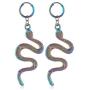 Creative Retro Color Snake Hoop Earrings for Women Colorful Snake Drop Dangle Enamel Earrings for Girls