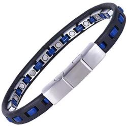 Magnetic Bracelet for Men,Beauty Therapy Leather Magnetic Bracelets Pain Relief Bracelets Magnetic Men
